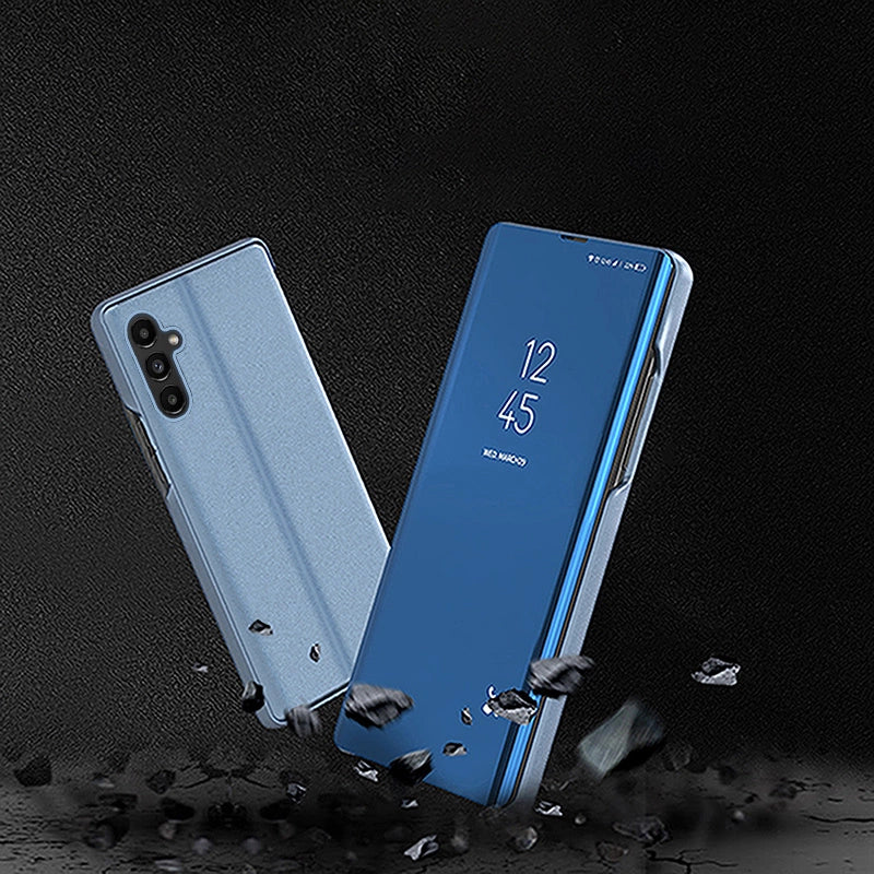 Clear View Case cover for Samsung Galaxy A14 flip cover blue_7