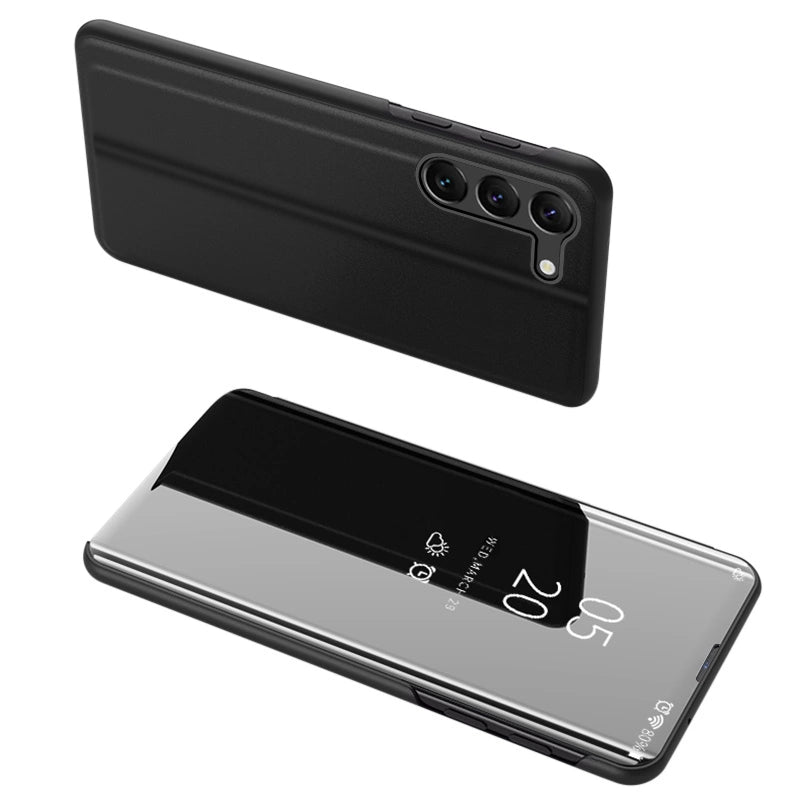 Clear View Case cover for Samsung Galaxy S23+ flip cover black_0