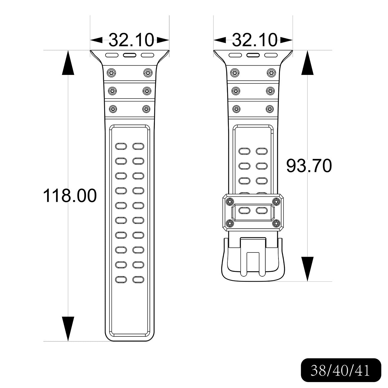 Strap Triple Protection Apple Watch SE strap, 9, 8, 7, 6, 5, 4, 3, 2, 1 (41, 40, 38 mm) band bracelet green_6