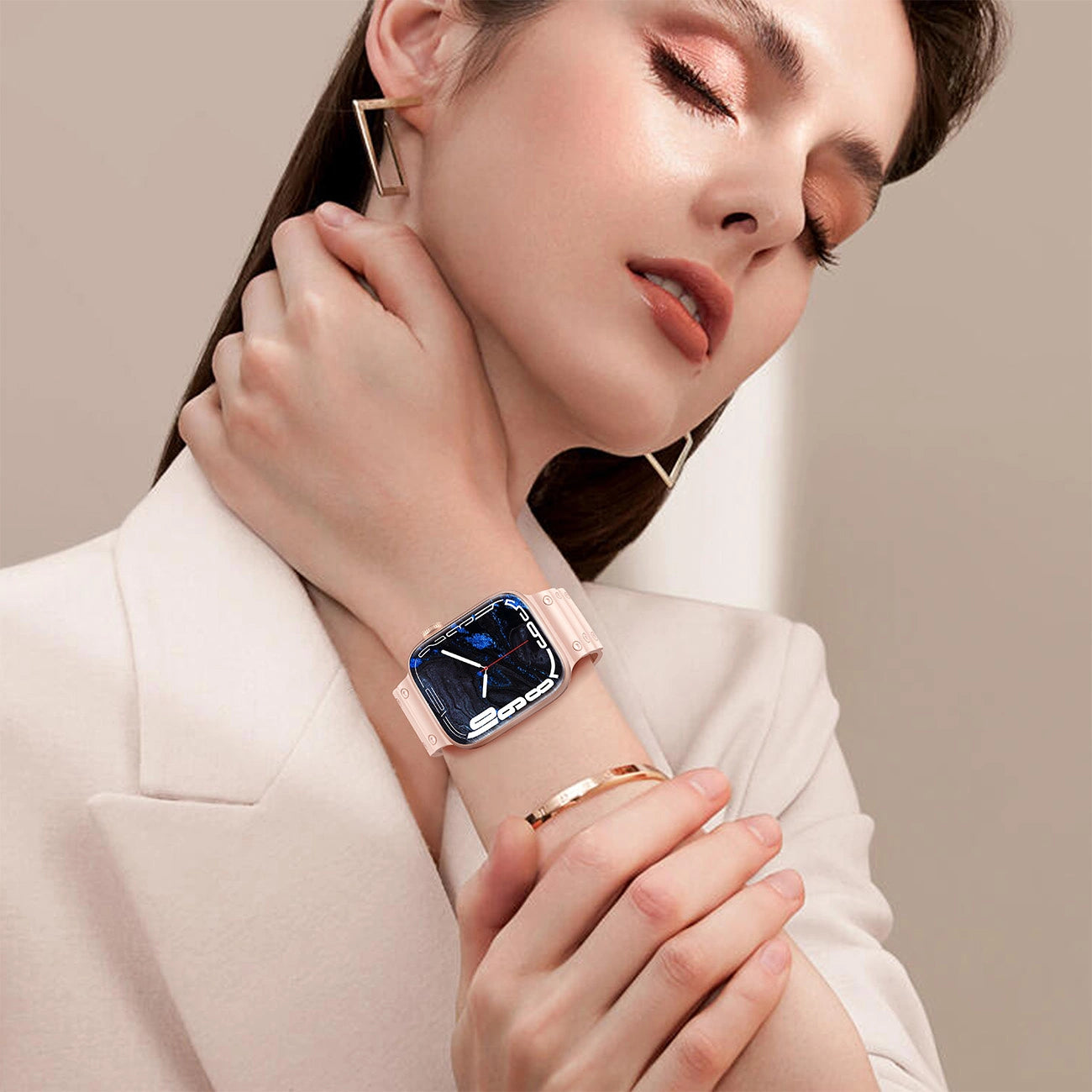 Strap Triple Protection Apple Watch SE strap, 9, 8, 7, 6, 5, 4, 3, 2, 1 (41, 40, 38 mm) band bracelet beige_12
