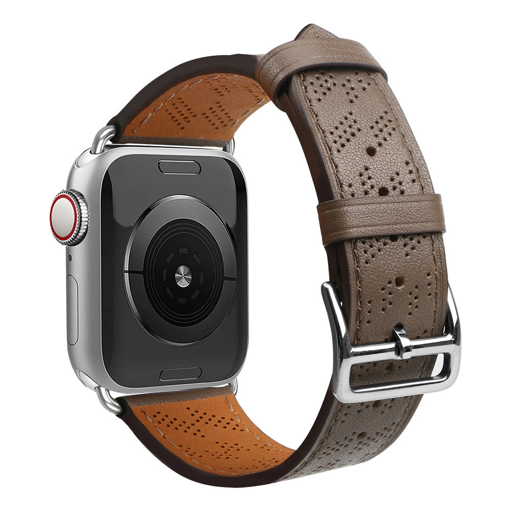 Strap Leather leather strap Apple Watch SE, 9, 8, 7, 6, 5, 4, 3, 2, 1 (41, 40, 38 mm) band bracelet dark brown_1