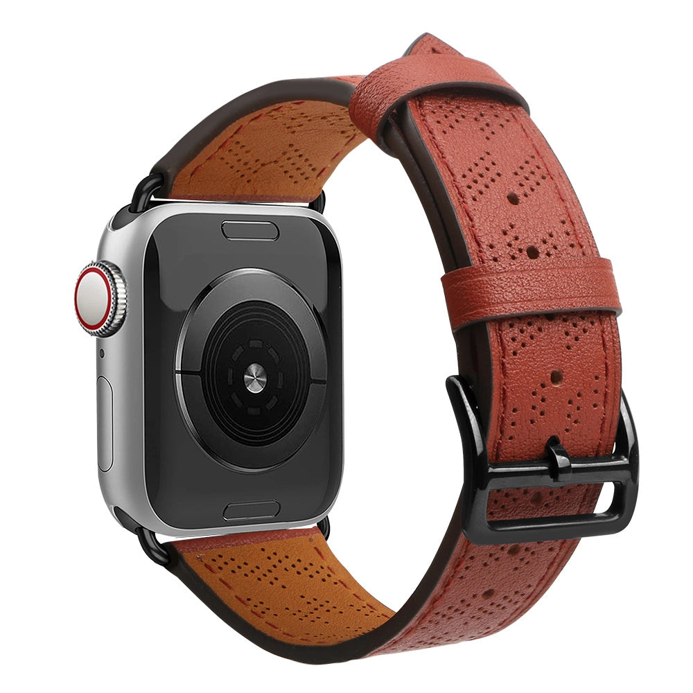 Strap Leather leather strap Apple Watch SE, 9, 8, 7, 6, 5, 4, 3, 2, 1 (41, 40, 38 mm) band bracelet red_1