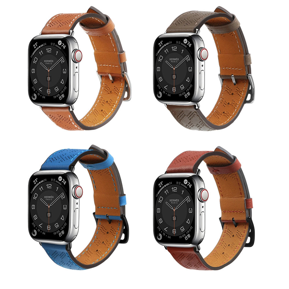 Strap Leather leather strap Apple Watch SE, 9, 8, 7, 6, 5, 4, 3, 2, 1 (41, 40, 38 mm) band bracelet red_5