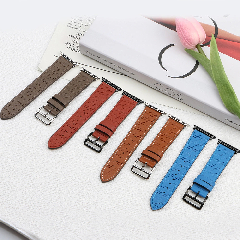 Strap Leather leather strap Apple Watch SE, 9, 8, 7, 6, 5, 4, 3, 2, 1 (41, 40, 38 mm) band bracelet red_6