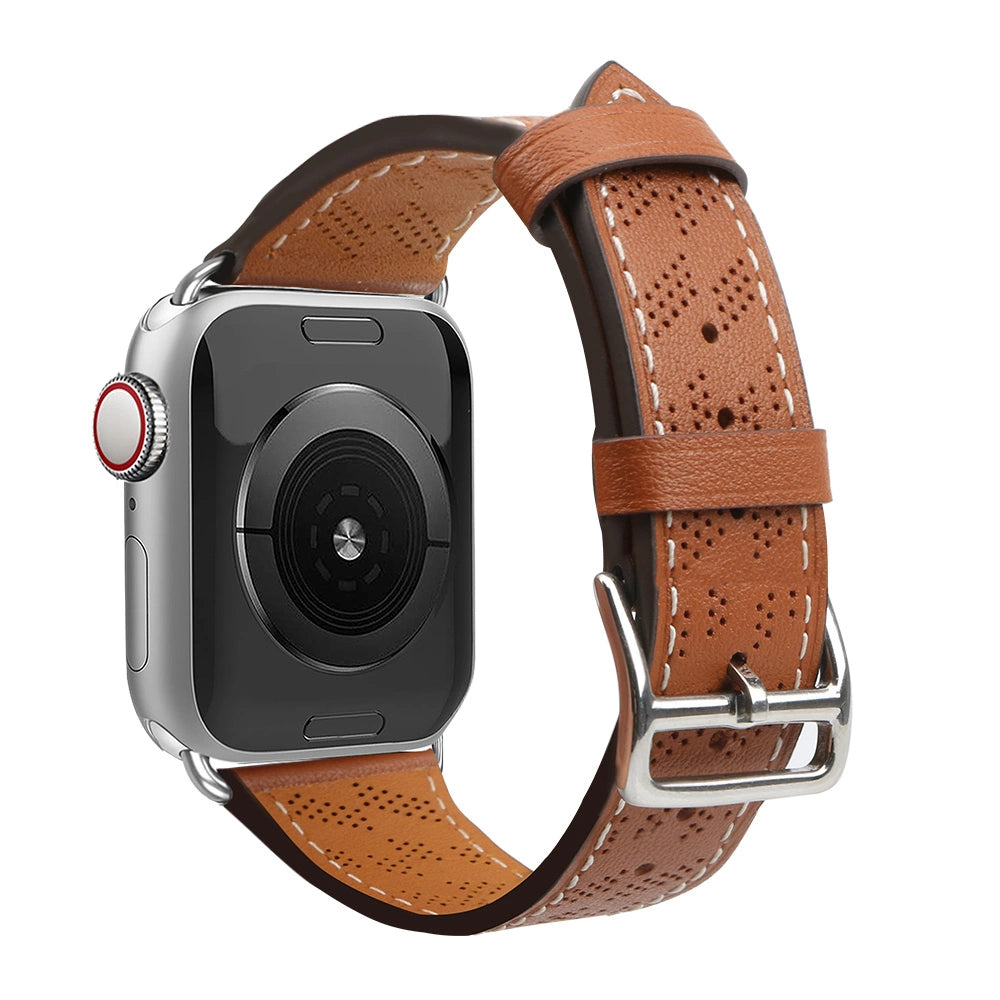 Strap Leather leather strap Apple Watch Ultra, SE, 9, 8, 7, 6, 5, 4, 3, 2, 1 (49, 45, 44, 42 mm) band bracelet brown_1
