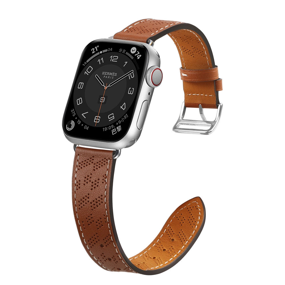Strap Leather leather strap Apple Watch Ultra, SE, 9, 8, 7, 6, 5, 4, 3, 2, 1 (49, 45, 44, 42 mm) band bracelet brown_2