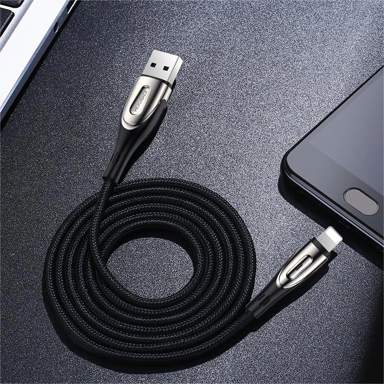 USB Cable for Lightning Joyroom Sharp S-M411 2.4A, 3m (Black)_7