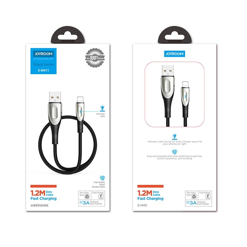 Cable to USB / Lightning / 3A 1.2m Joyroom S-M411 (black)_8