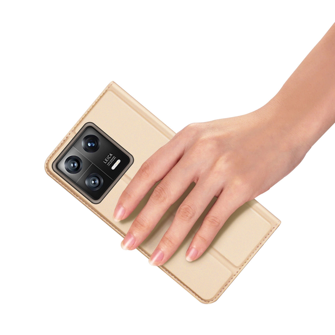 Dux Ducis Skin Pro Case Xiaomi 13 Flip Card Wallet Gold Stand_7