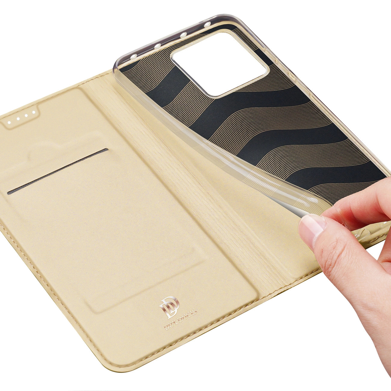 Dux Ducis Skin Pro Case Xiaomi 13 Flip Card Wallet Gold Stand_8