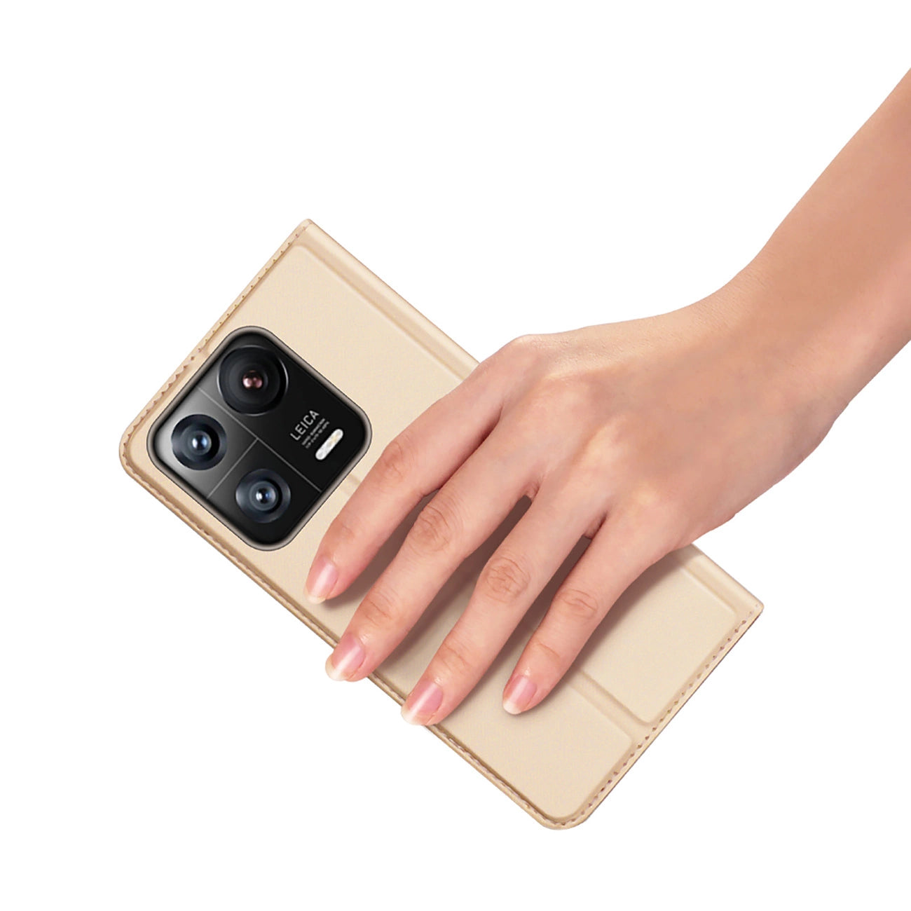 Dux Ducis Skin Pro Case Xiaomi 13 Pro Flip Card Wallet Gold Stand_7