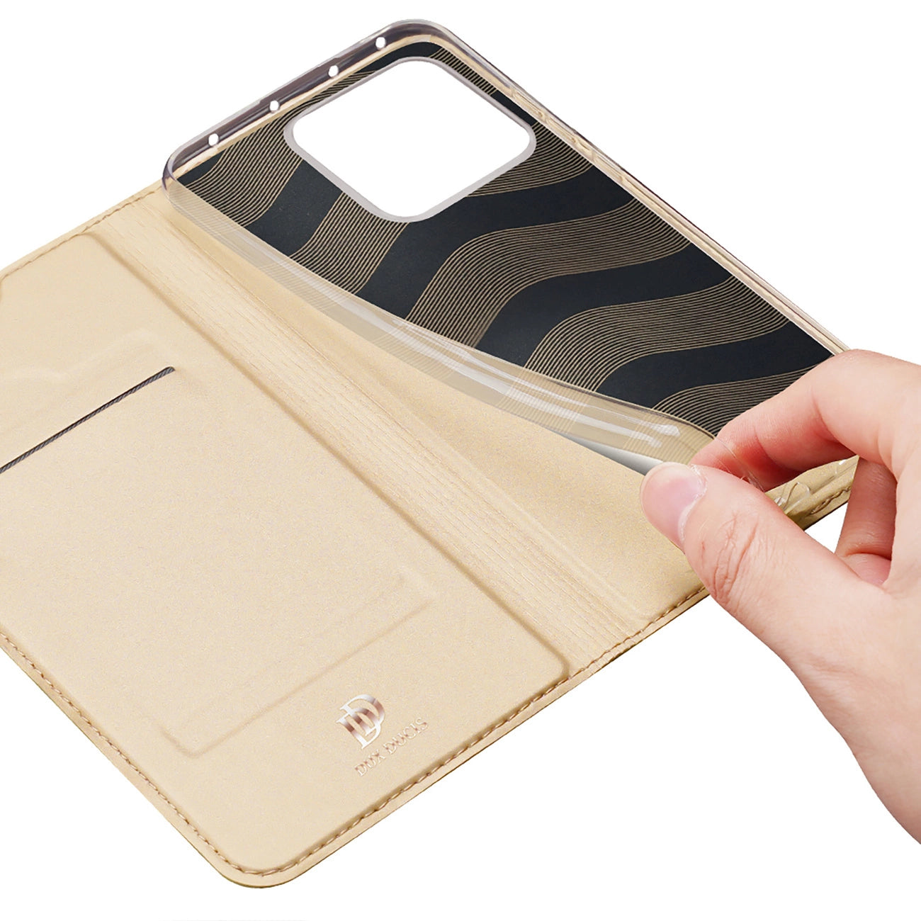 Dux Ducis Skin Pro Case Xiaomi 13 Pro Flip Card Wallet Gold Stand_8