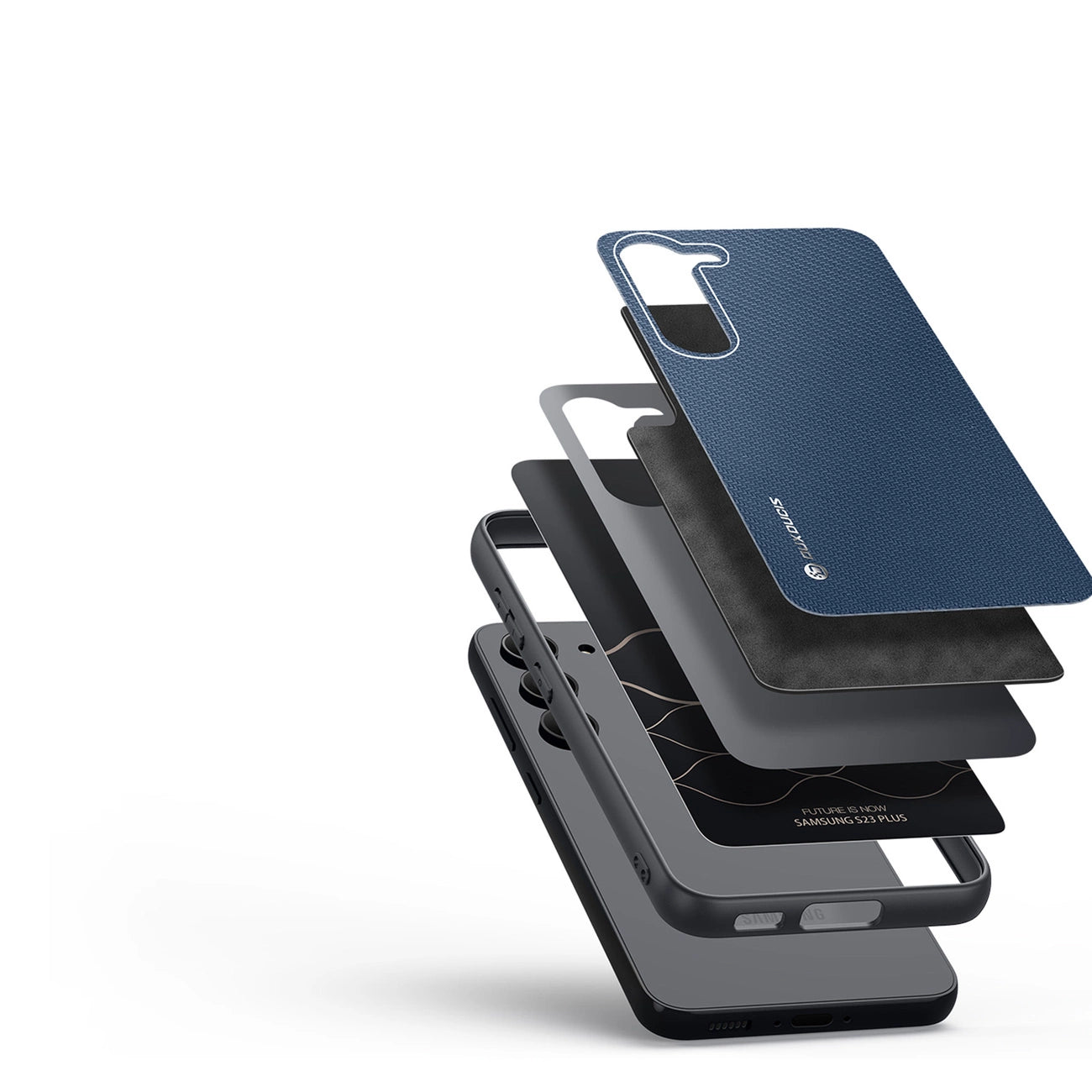 Dux Ducis Fino case Samsung Galaxy S23+ cover with silicone frame blue_1