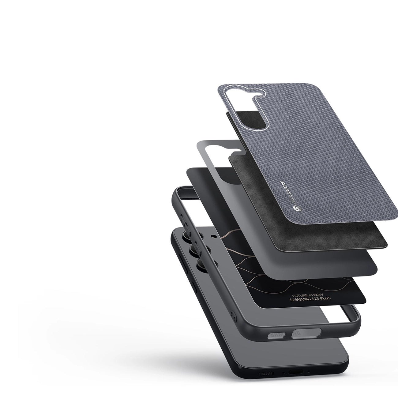 Dux Ducis Fino case Samsung Galaxy S23+ cover with silicone frame gray_1