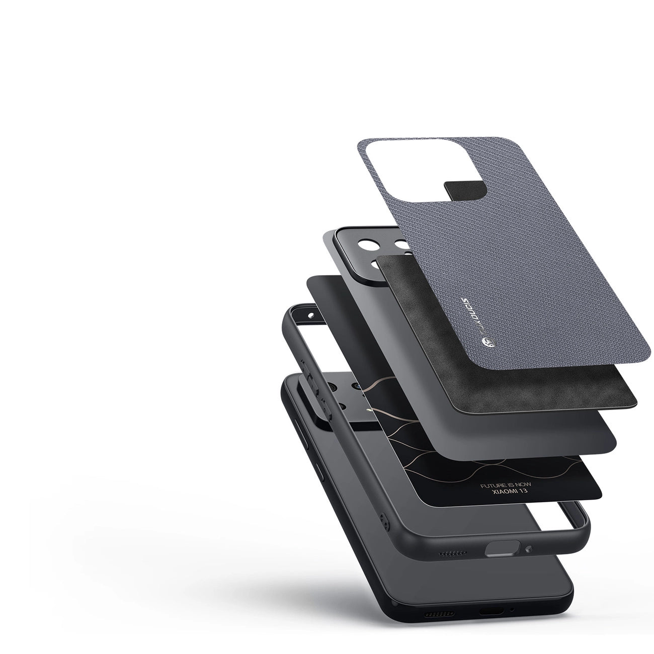 Dux Ducis Fino case for Xiaomi 13 cover with silicone frame gray_1