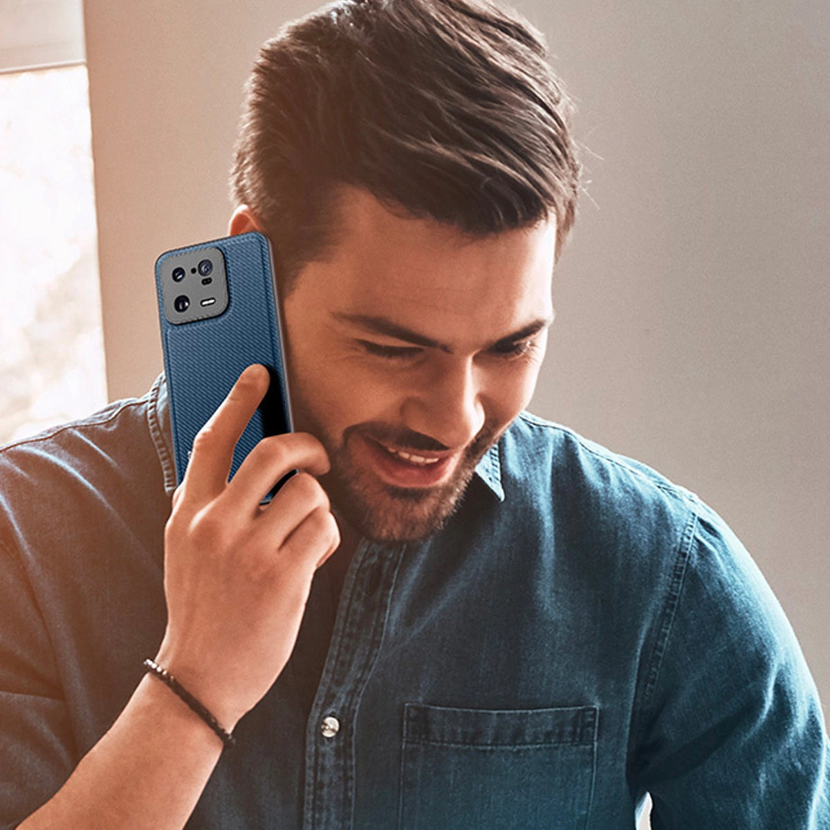 Dux Ducis Fino case for Xiaomi 13 Pro cover with silicone frame blue_2