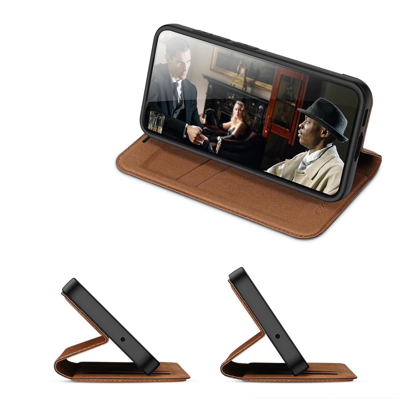 Dux Ducis Skin X2 case Samsung Galaxy S23+ flip case wallet stand brown_11