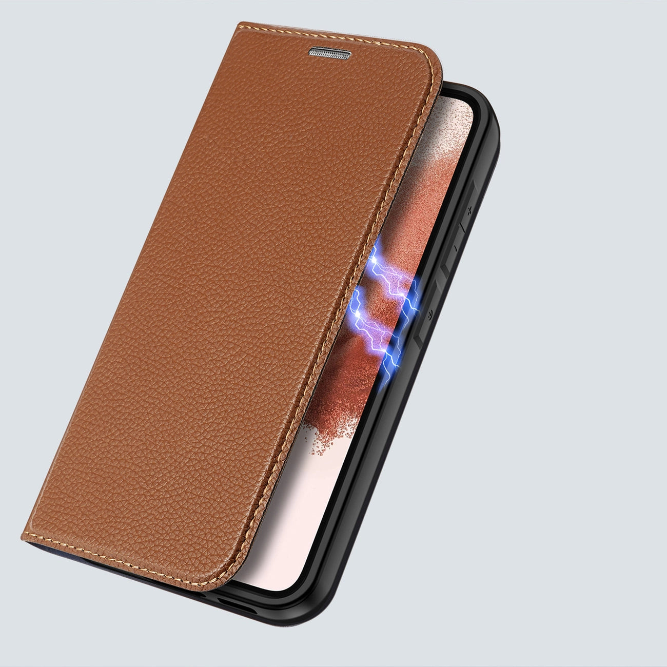 Dux Ducis Skin X2 case Samsung Galaxy S23+ flip case wallet stand brown_6