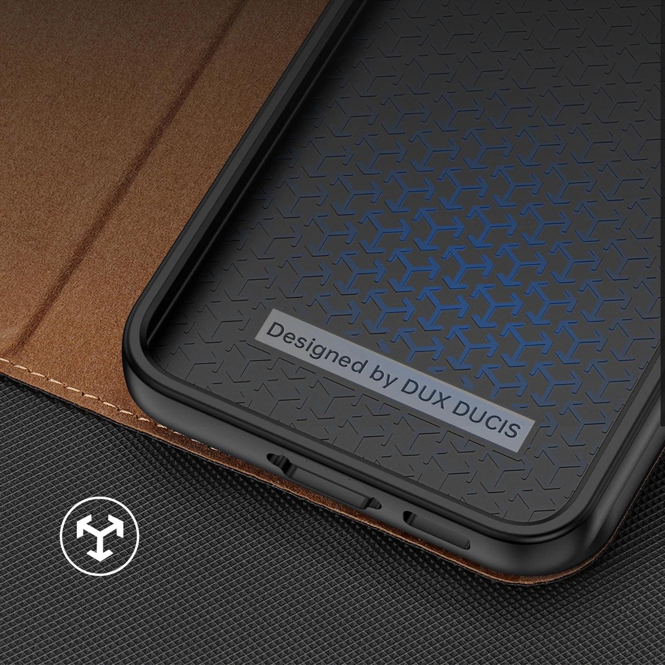 Dux Ducis Skin X2 case Samsung Galaxy S23+ flip case wallet stand brown_9
