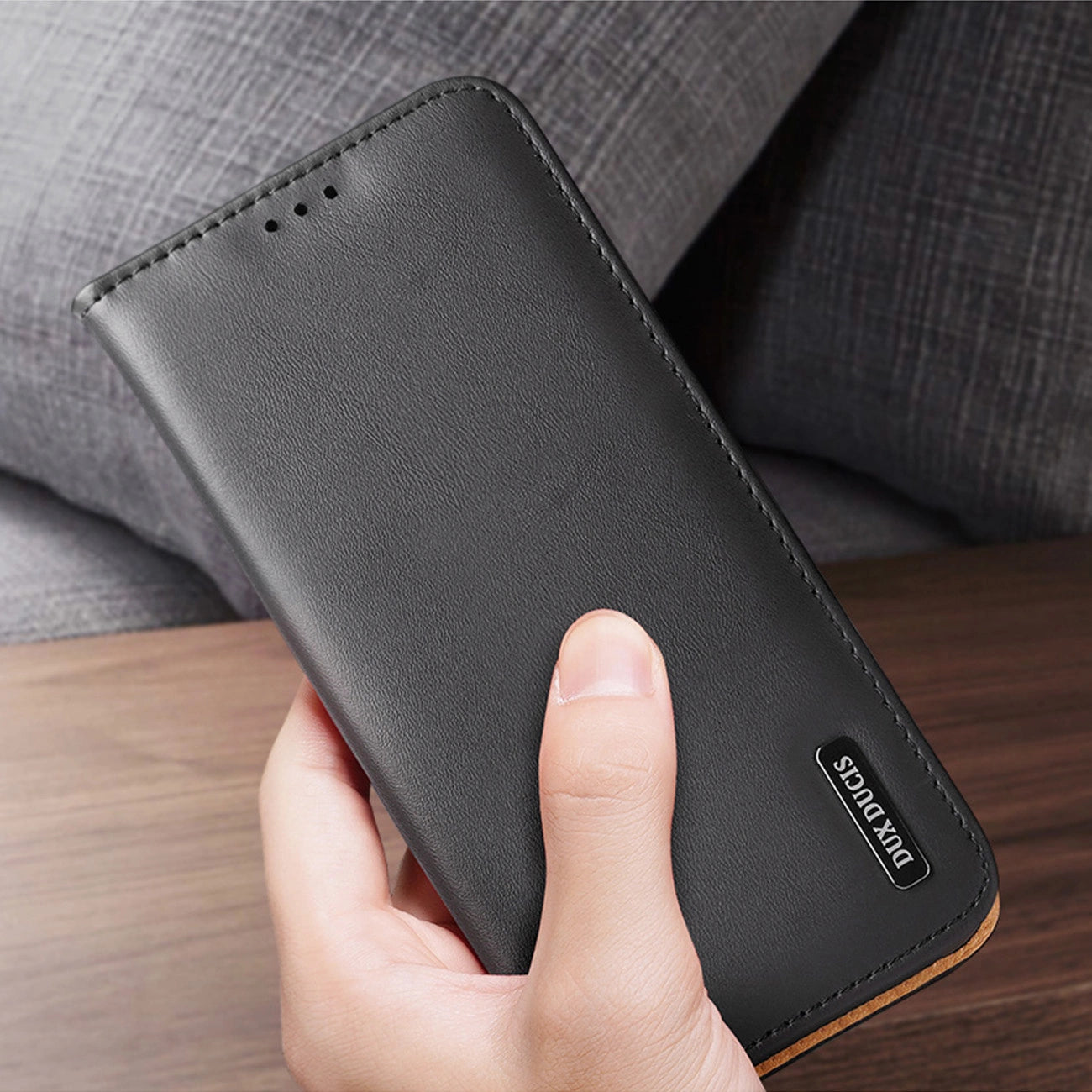 Dux Ducis Hivo case Samsung Galaxy S23+ flip cover wallet stand RFID blocking brown_9