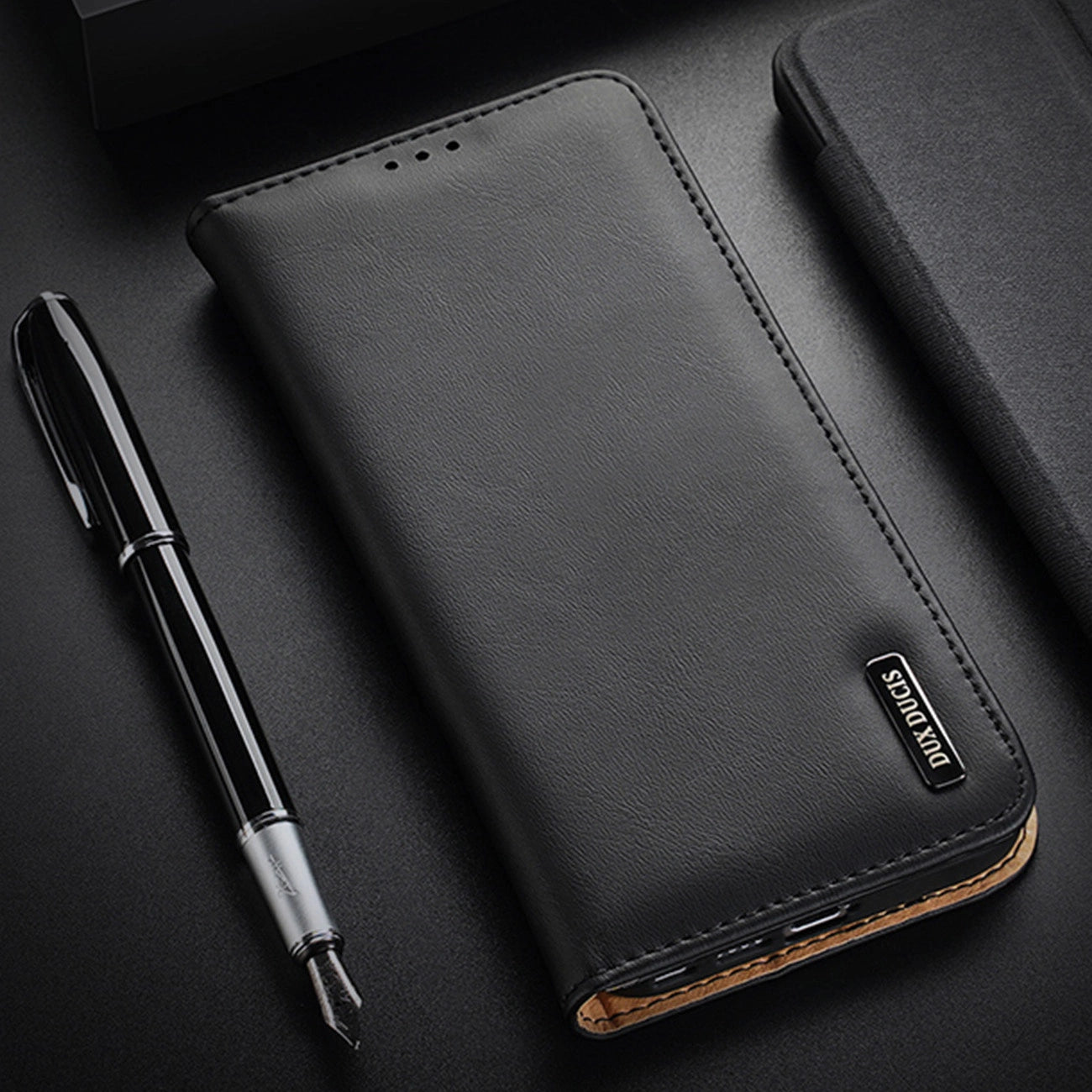 Dux Ducis Hivo case Samsung Galaxy S23+ flip cover wallet stand RFID blocking brown_15