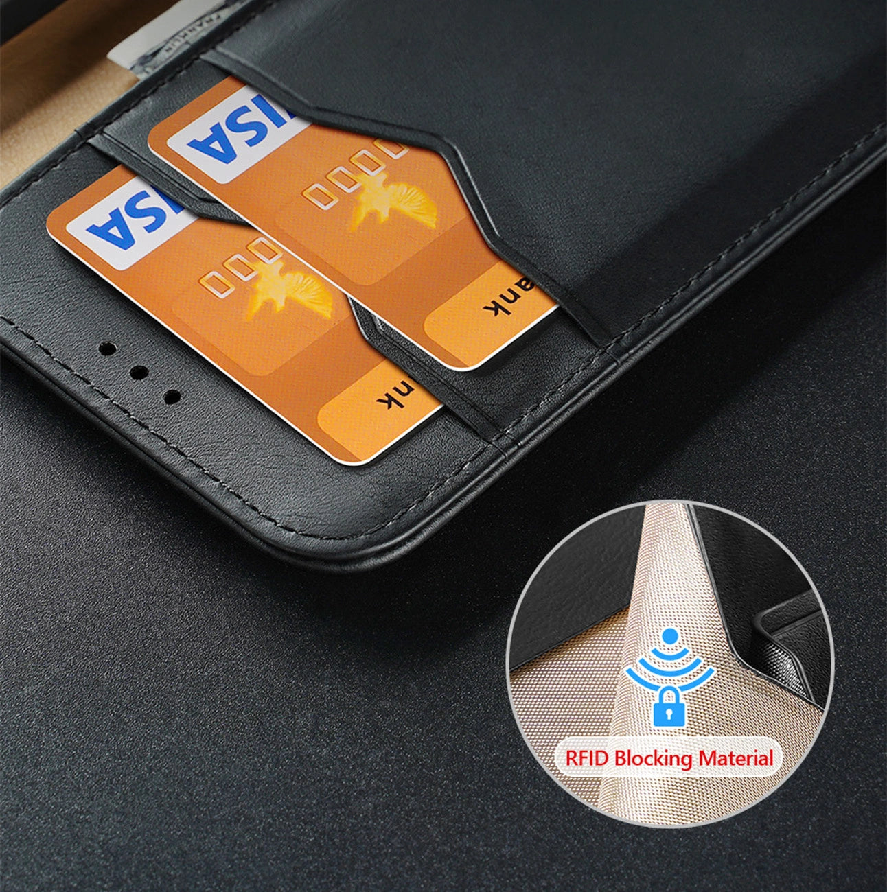 Dux Ducis Hivo case Samsung Galaxy S23+ flip cover wallet stand RFID blocking brown_16