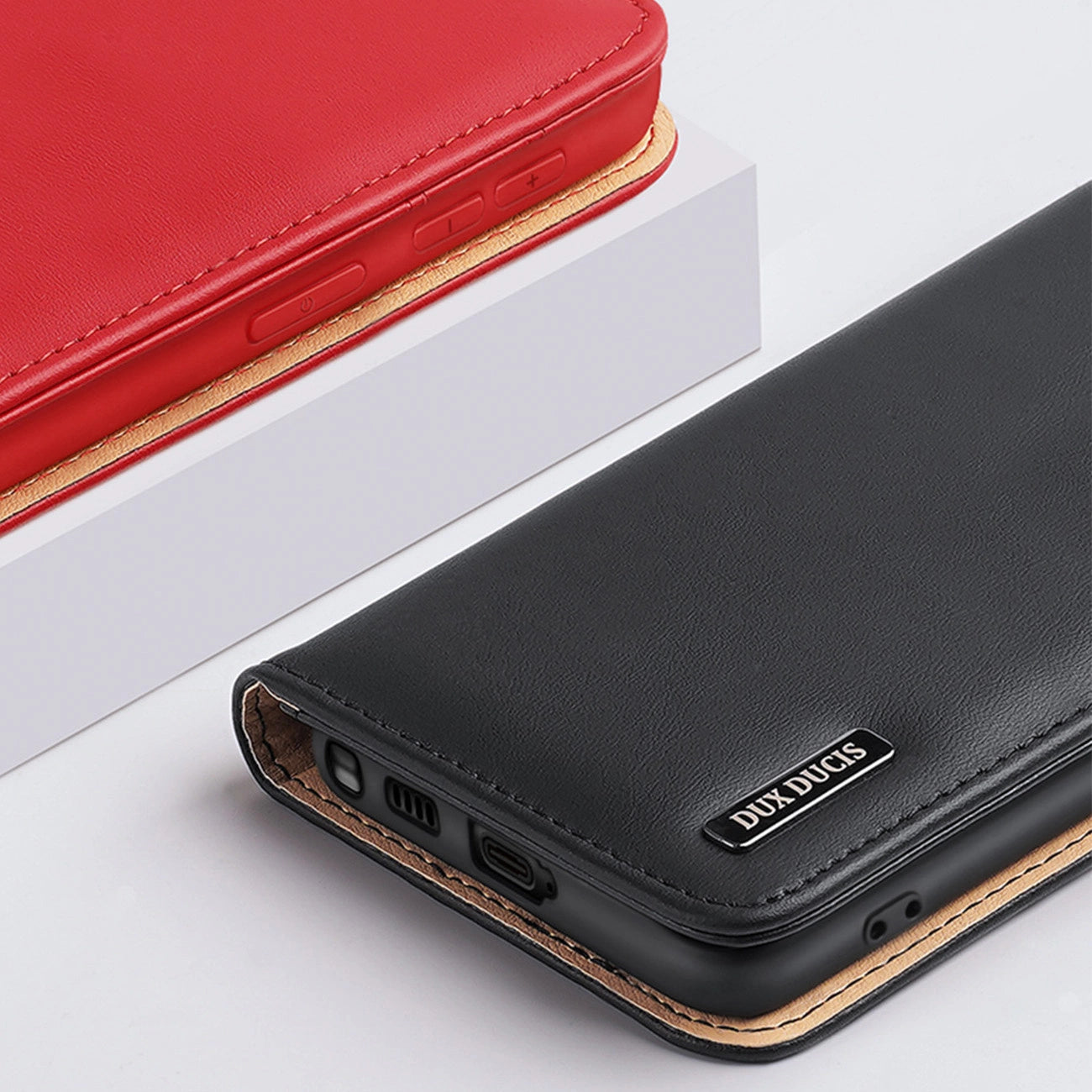Dux Ducis Hivo case Samsung Galaxy S23+ flip cover wallet stand RFID blocking brown_17