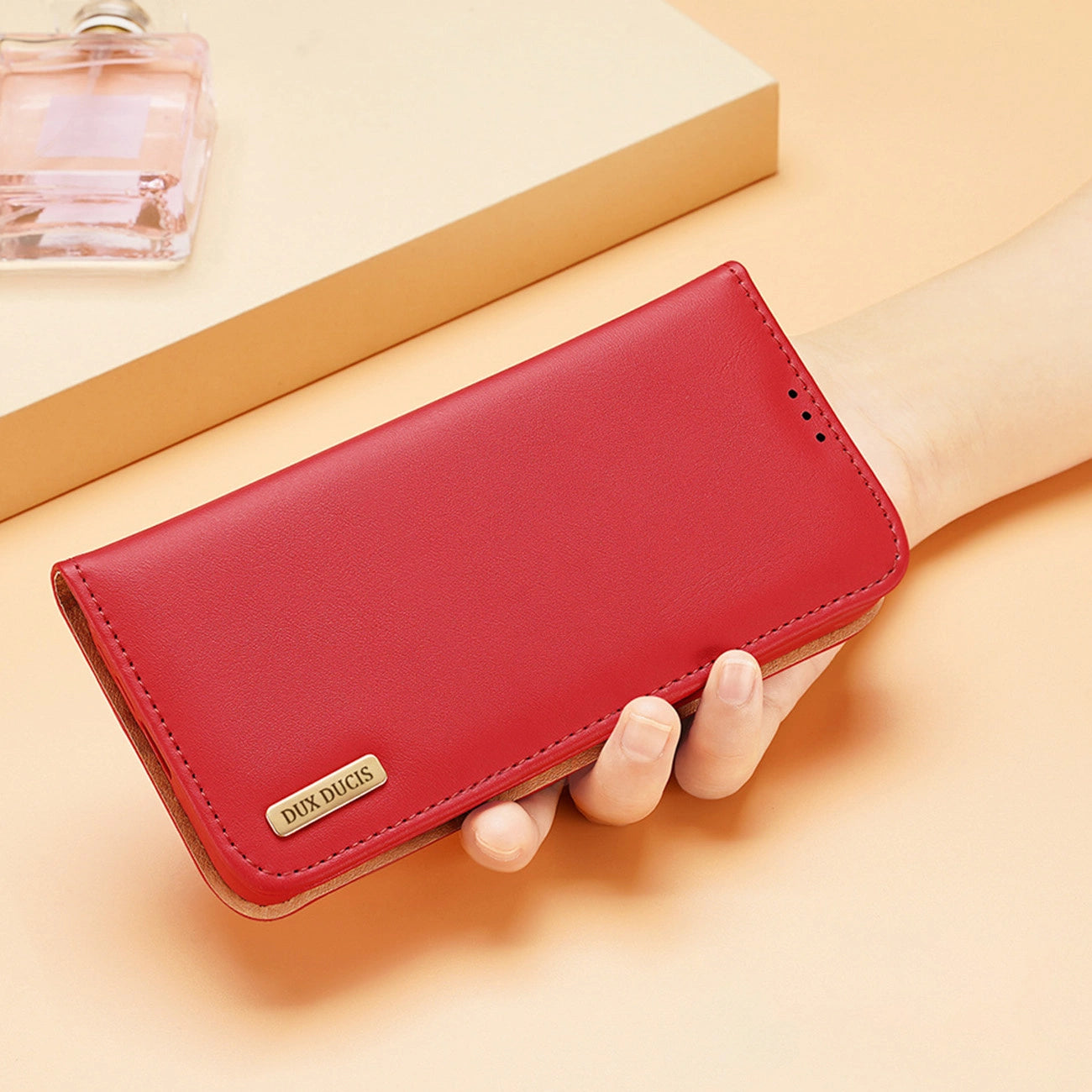 Dux Ducis Hivo case Samsung Galaxy S23+ flip cover wallet stand RFID blocking red_12