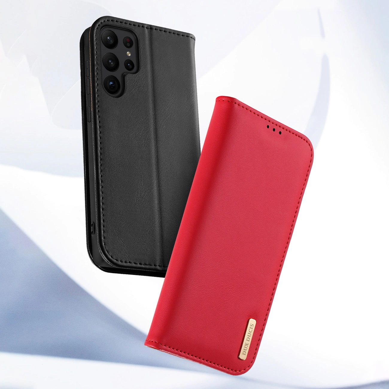 Dux Ducis Hivo case Samsung Galaxy S23+ flip cover wallet stand RFID blocking red_14