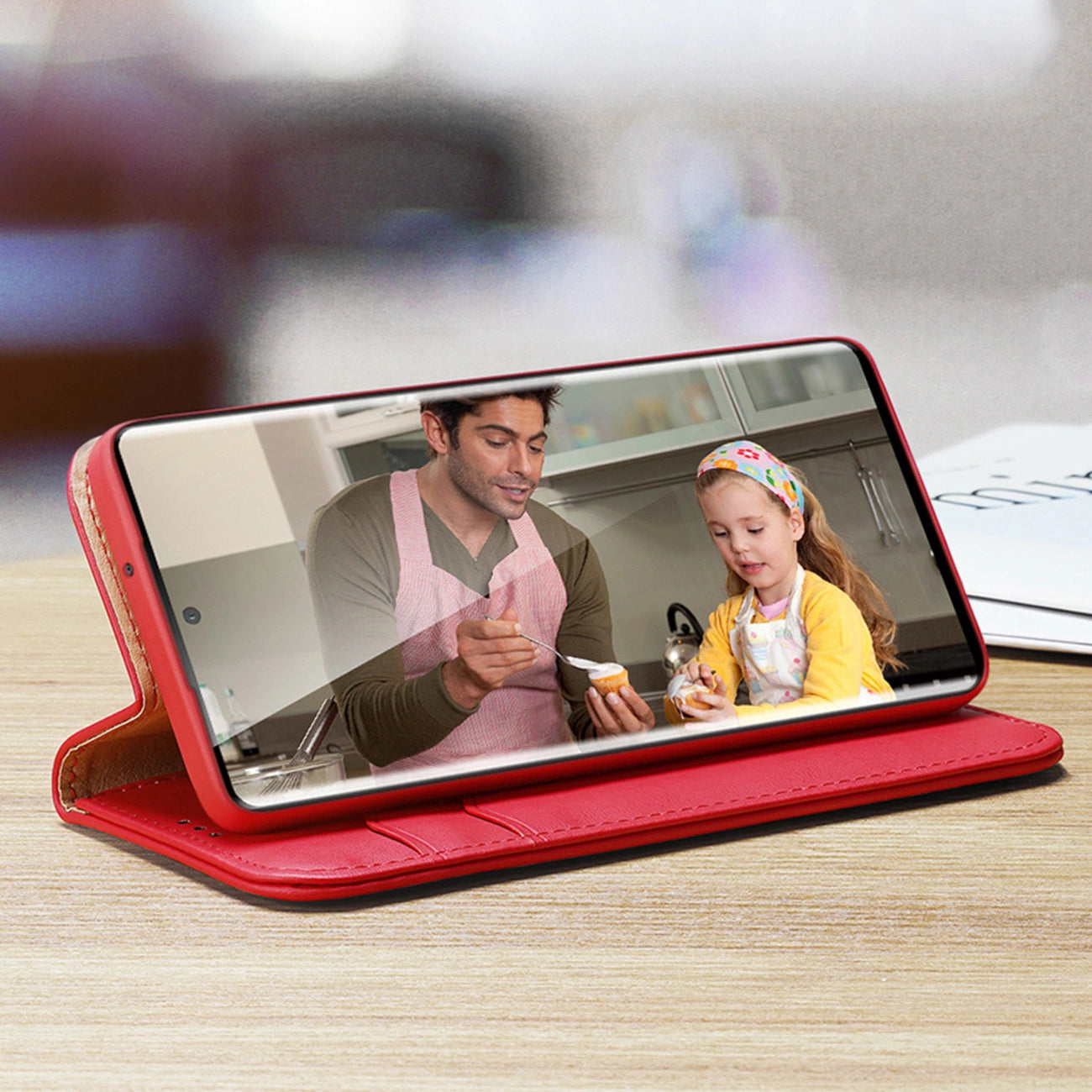 Dux Ducis Hivo case Samsung Galaxy S23+ flip cover wallet stand RFID blocking red_19