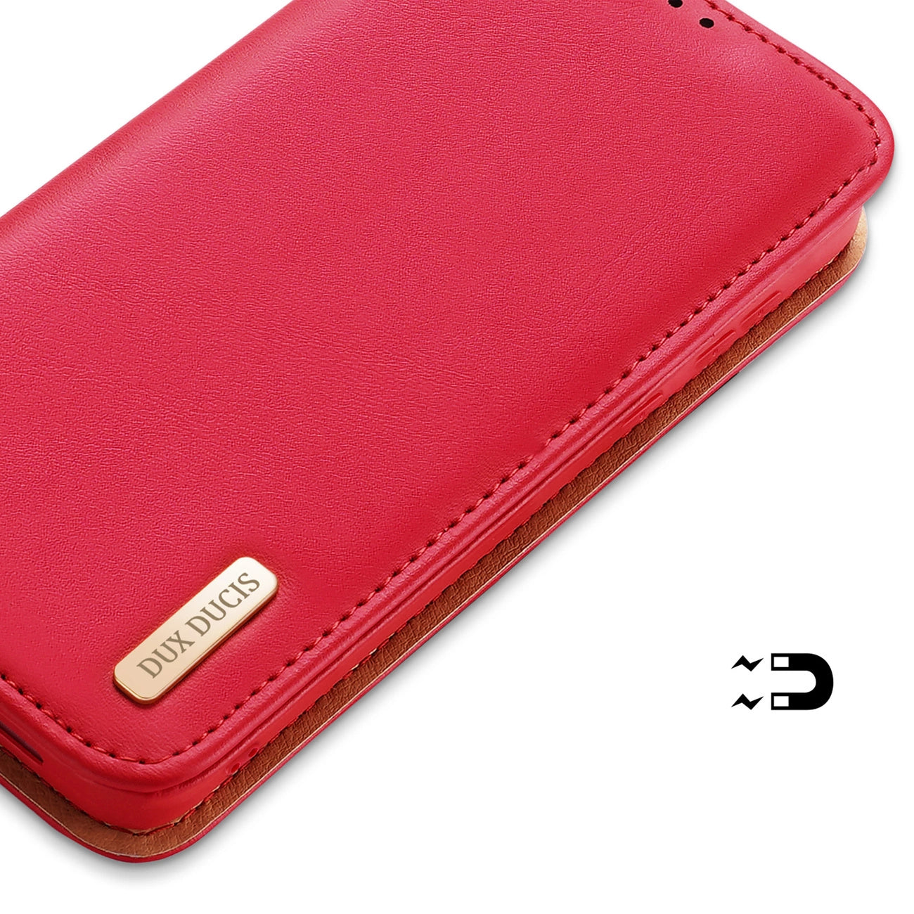Dux Ducis Hivo case Samsung Galaxy S23+ flip cover wallet stand RFID blocking red_5