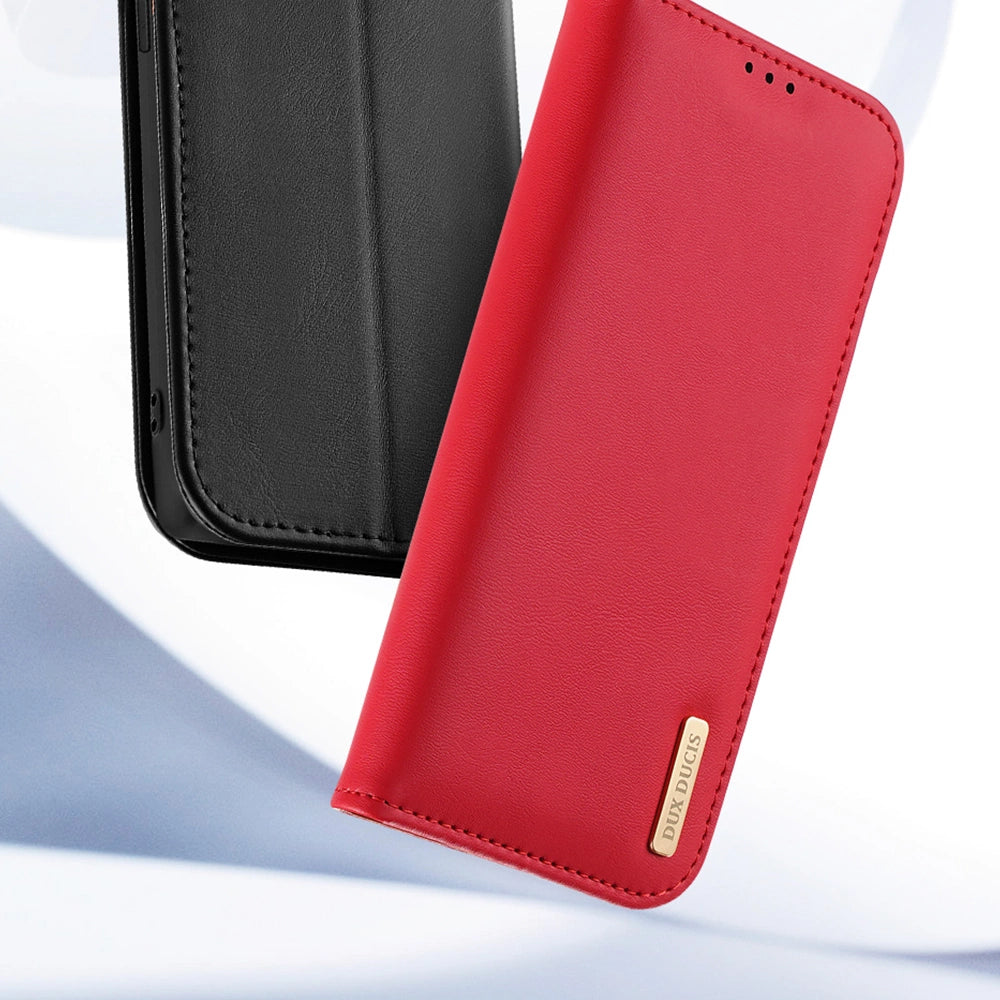 Dux Ducis Hivo Case for Samsung Galaxy S23 Ultra Flip Cover Wallet Stand RFID Blocking Brown_11
