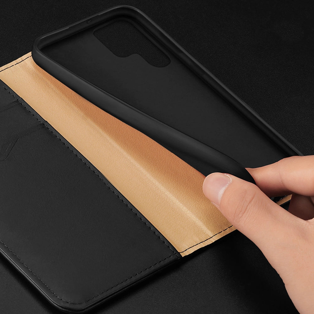 Dux Ducis Hivo Case for Samsung Galaxy S23 Ultra Flip Cover Wallet Stand RFID Blocking Brown_18