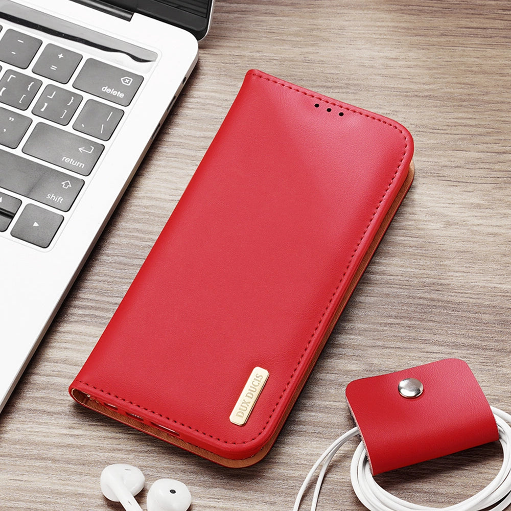 Dux Ducis Hivo Case for Samsung Galaxy S23 Ultra Flip Cover Wallet Stand RFID Blocking Brown_22