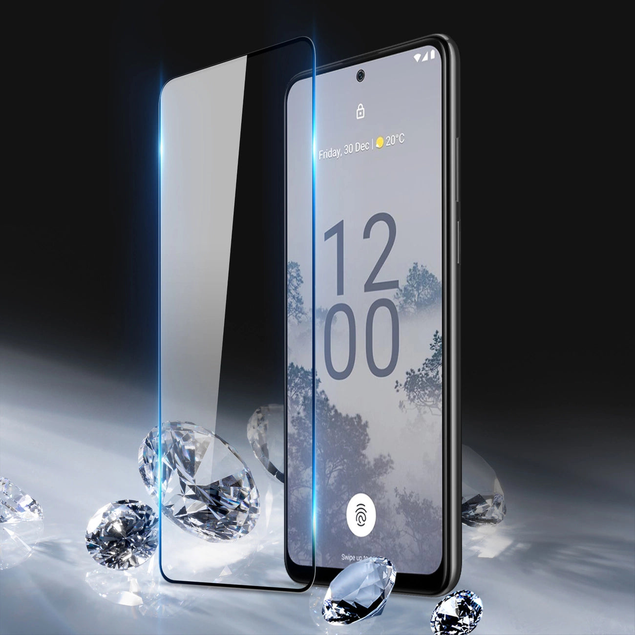 Dux Ducis 10D Tempered Glass Nokia X30 9H tempered glass with black frame_3