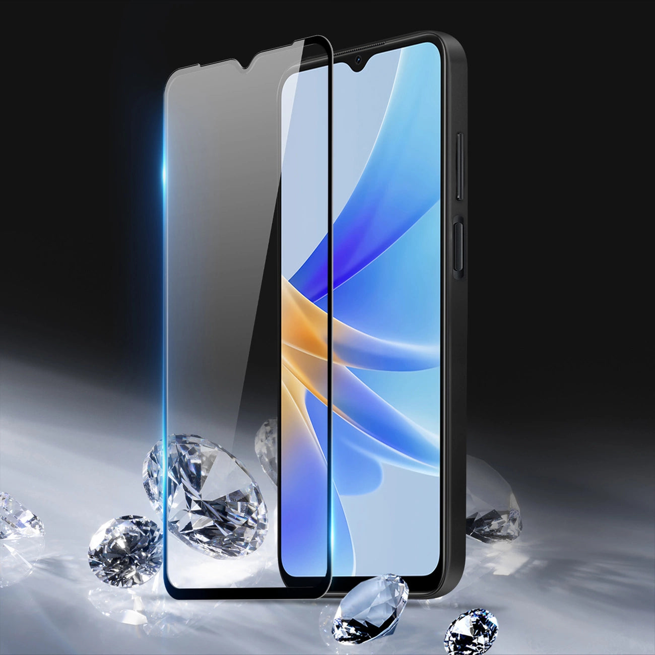 Dux Ducis 9D Tempered Glass Oppo A17 9H tempered glass with black frame_4