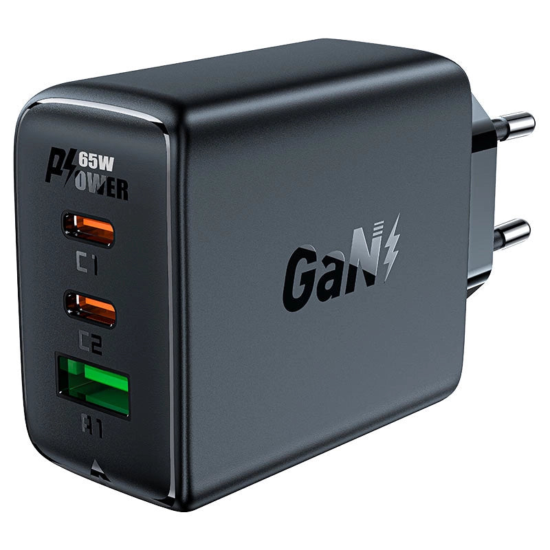 Wall charger Acefast A41 , 2x USB-C + USB, GaN 65W (white)_5