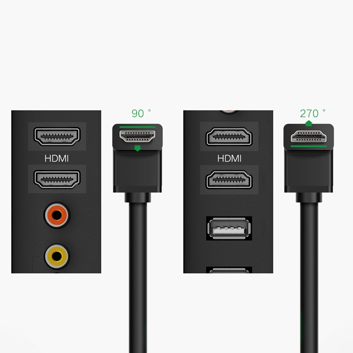 Ugreen HDMI Cable Angled (90°) 4K 1m Black (HD103)_1