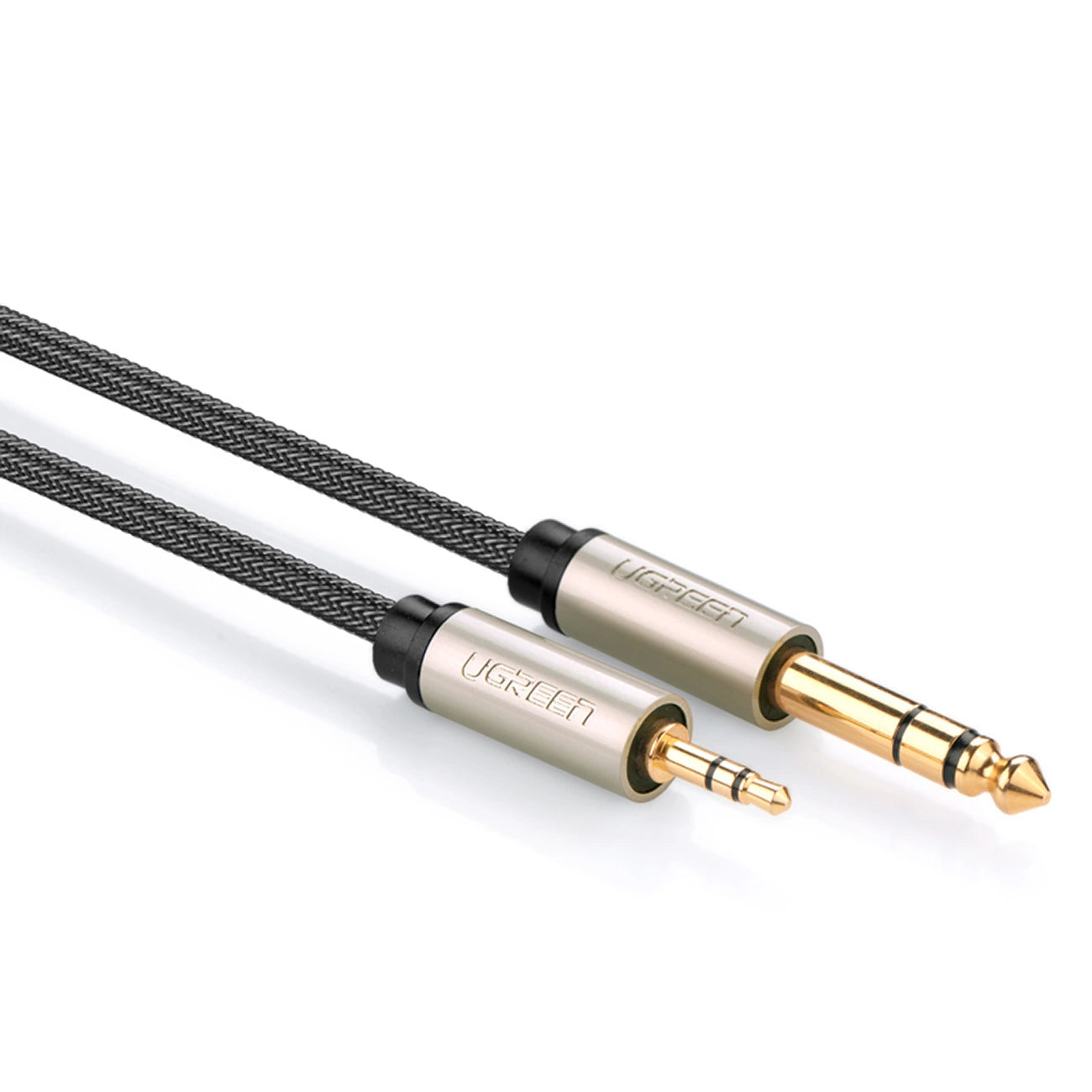 Ugreen AV127 10628 audio TRS cable mini jack 3.5mm / jack 6.35mm 2m - gray_0