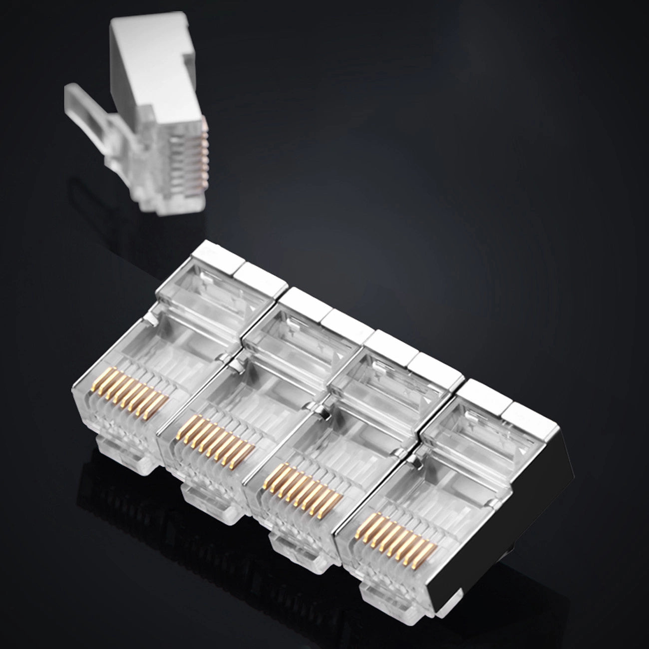 Ugreen 10x plug end RJ45 8P8C (UTP Cat. 6 / Cat. 5 / Cat. 5e) silver (NW111)_1