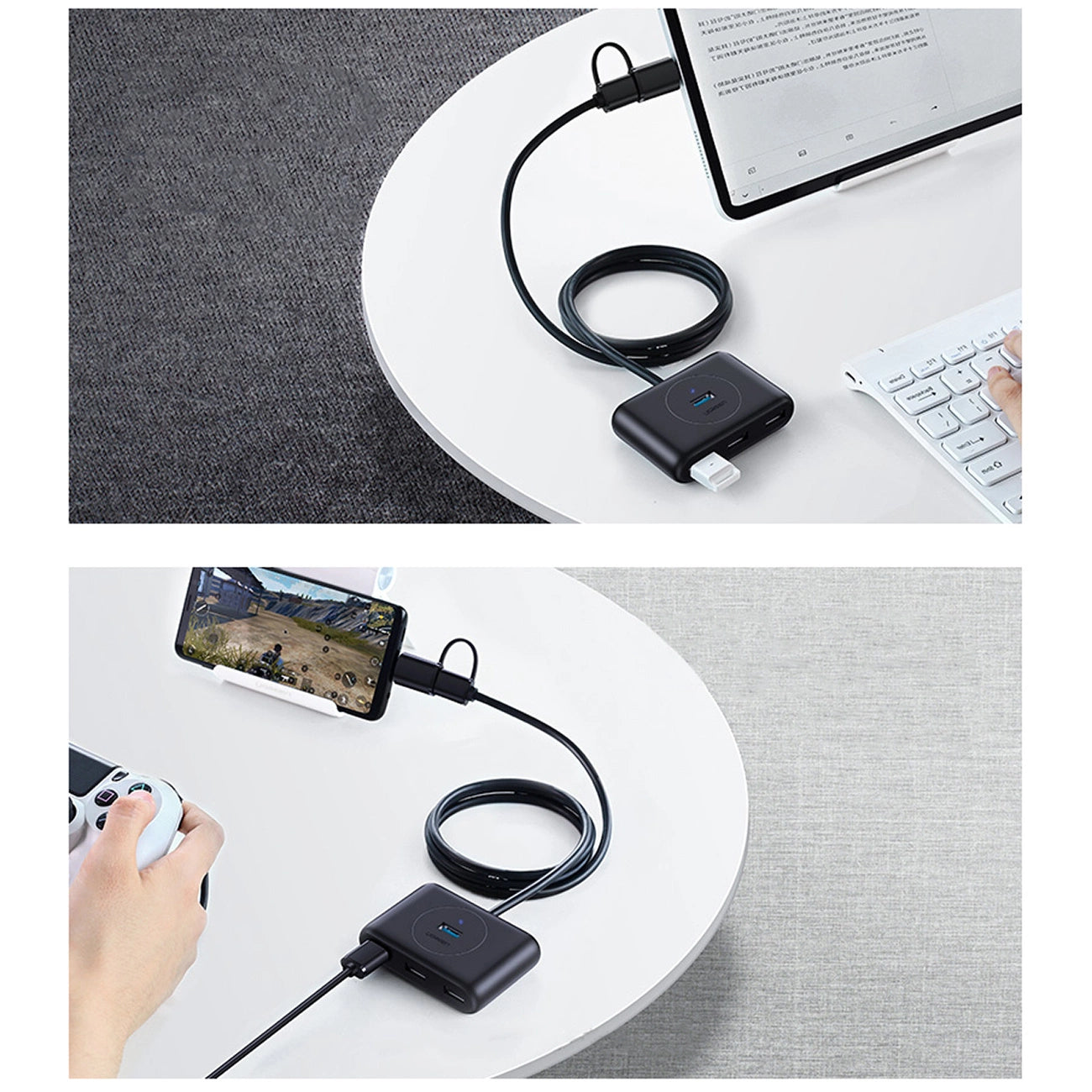 Ugreen HUB 4in1 USB-C - 4xUSB 3.0 5Gb/s 1m black (CR113)_4