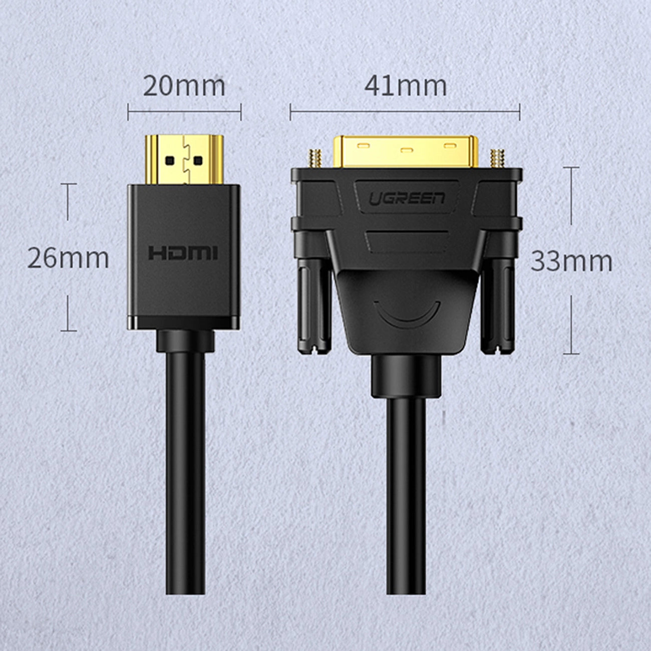 Ugreen bi-directional cable HDMI - DVI 2m black (HD106)_10