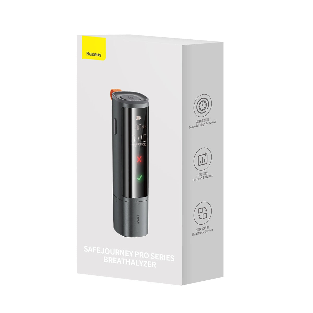 Electronic Breathalyzer Baseus SafeJourney Pro (Grey)_10