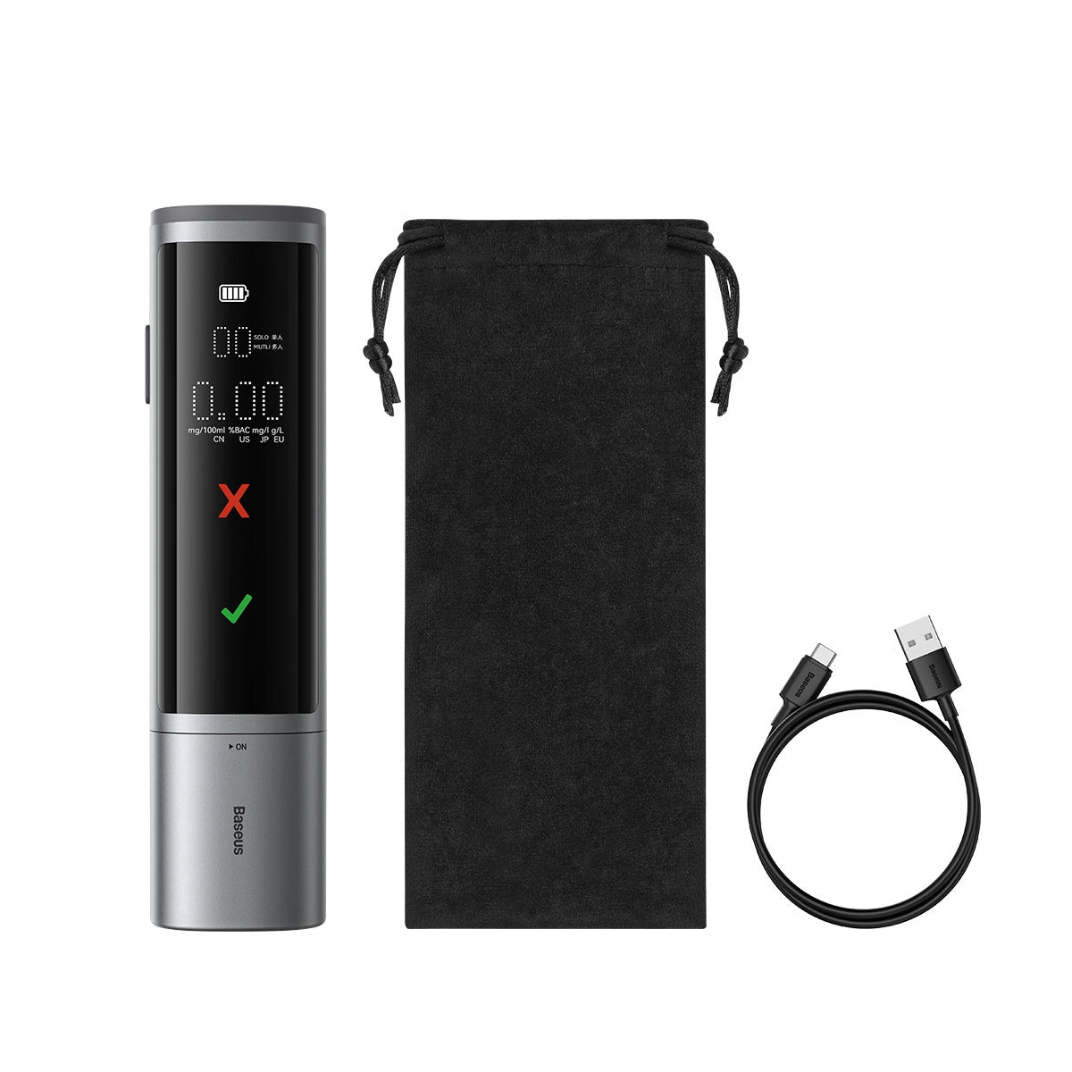 Electronic Breathalyzer Baseus SafeJourney Pro (Grey)_21