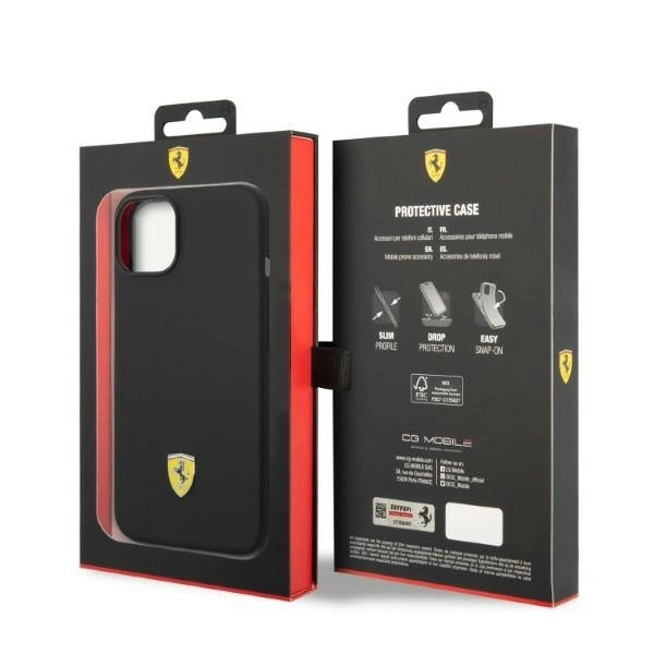 Ferrari FEHMSIP14SBK iPhone 14 6.1" black/black hardcase Silicone Metal Logo Magsafe_7