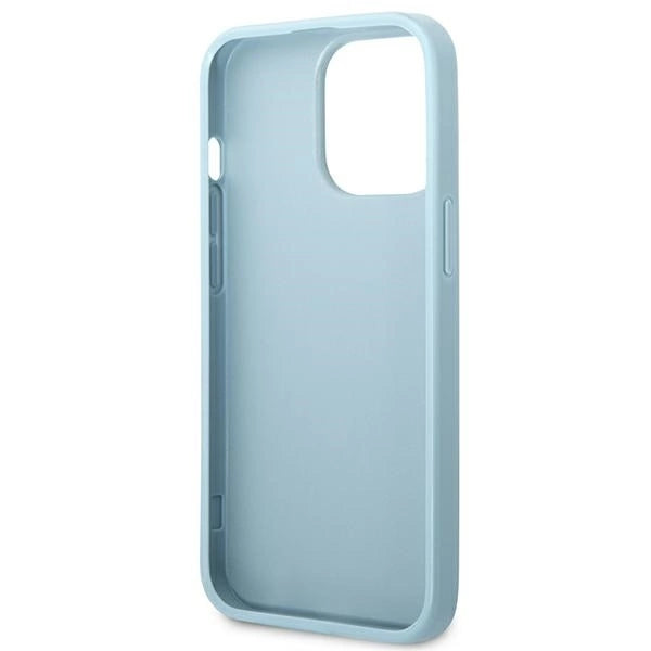 Guess Saffiano 4G Small Metal Logo case for iPhone 13 Pro Max - blue_6
