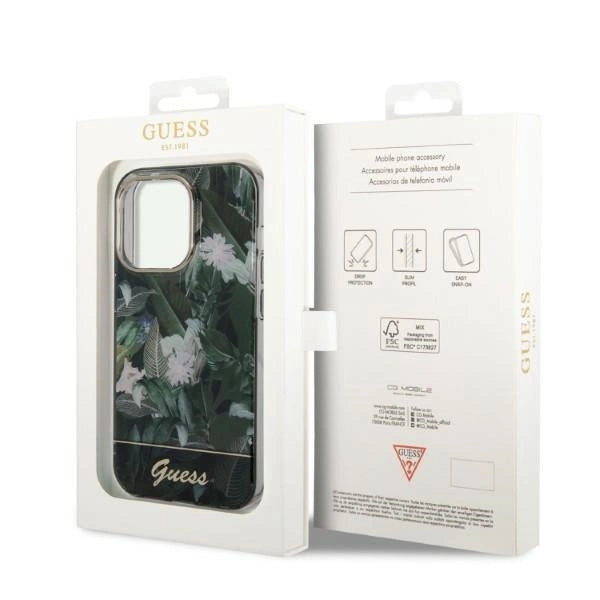 Guess Jungle Collection case for iPhone 14 Pro Max - green_7
