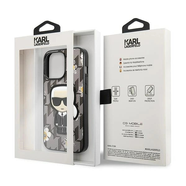 Karl Lagerfeld Flower Ikonik Karl case for iPhone 13 Pro / iPhone 13 - gray_7
