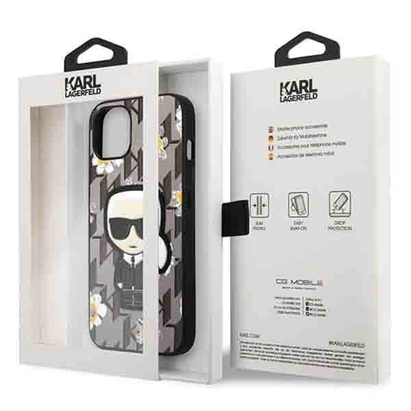 Karl Lagerfeld KLHCP13MPMNFIK1 iPhone 13 6.1" grey/grey Flower Ikonik Karl_7