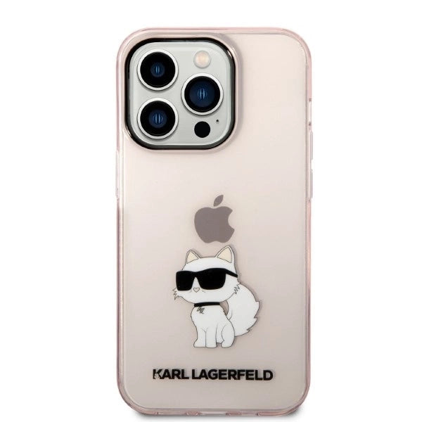 Karl Lagerfeld KLHCP14LHNCHTCP iPhone 14 Pro 6.1" pink/pink hardcase Ikonik Choupette_2